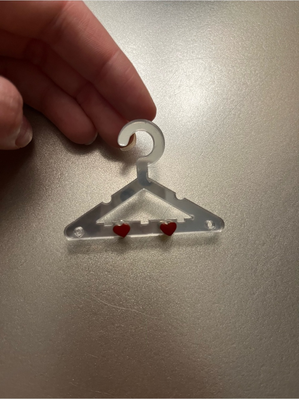 Zuni Made Red Heart Stud Earrings
